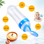 Silicone Baby Feeding Bottle with Spoon - Image 4